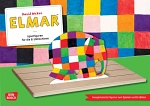 Erzählschiene Juni 2026 Das Bild zeigt das Cover des Erzählschiene-Sets von "Elmar" mit dem bunten Elefanten auf dem Cover.