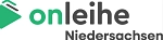 Das Bild zeigt das neue Logo für die Onleihe Niedersachsen: ein grau-grüner Schriftzug mit einem stark stilisierten Buch-Symbol.